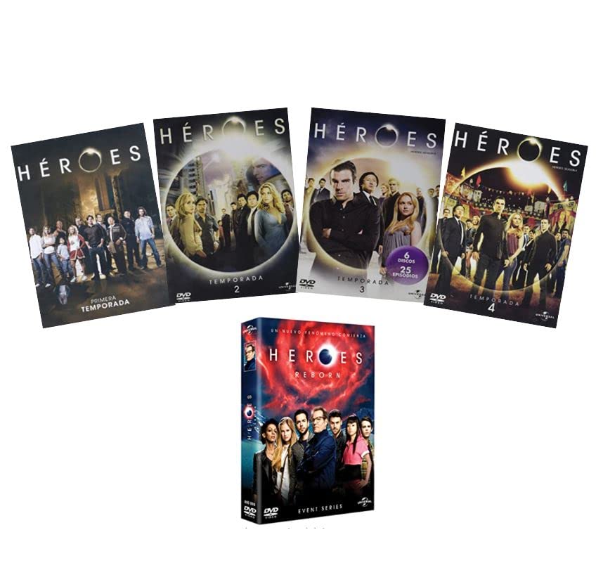 The Complete Heroes TV Collection [DVD}: Heroes: The Complete Series (Season 1 / Season 2 / Season 3 / Season 4) / Heroes Reborn: The Event Series [Spanish Artwork] English & Spanish Audio & Subtitles